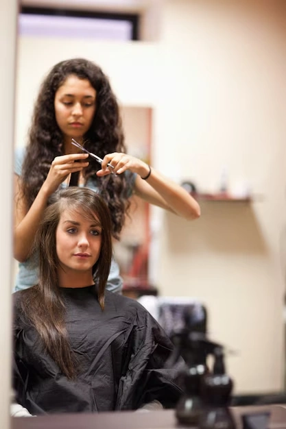 Women hair styling