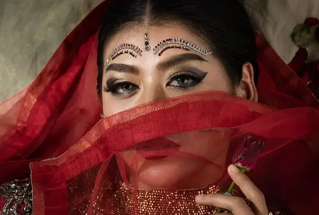 Red Bridal Makeup at The Icon Studio, Patna